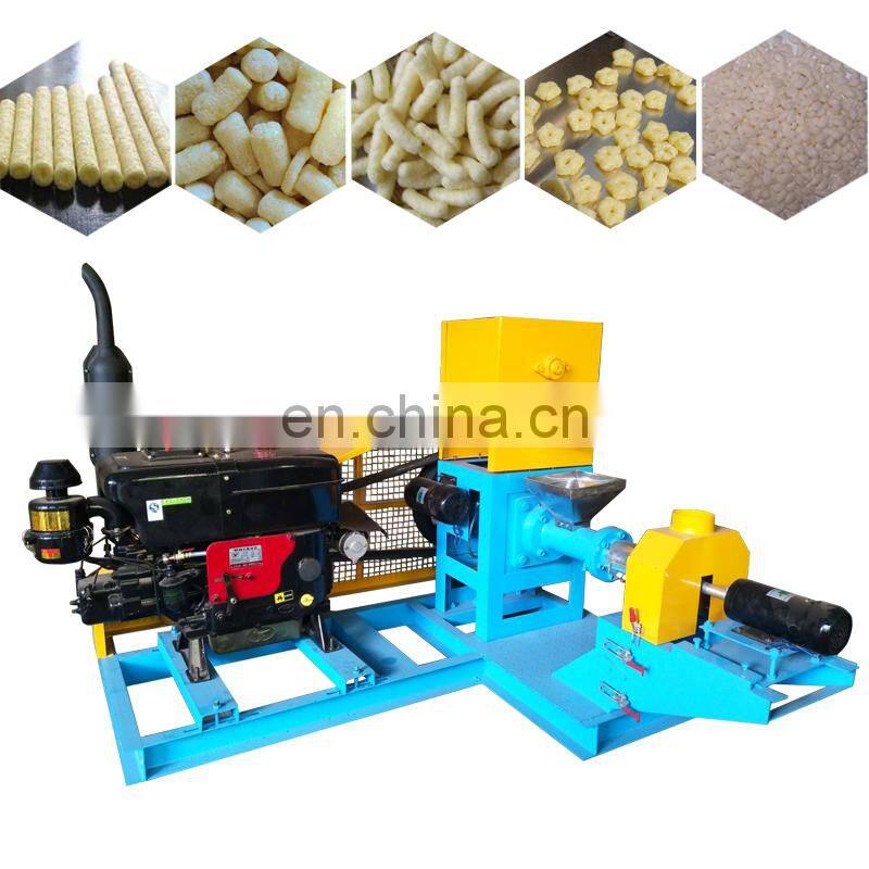 Small Automatic Corn Wheat Grain Snack Extruder Puffing Making Machine