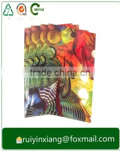 2016 new Plastic Clear A4 PCustom L shape FolderP File Folder for promotional gifts,