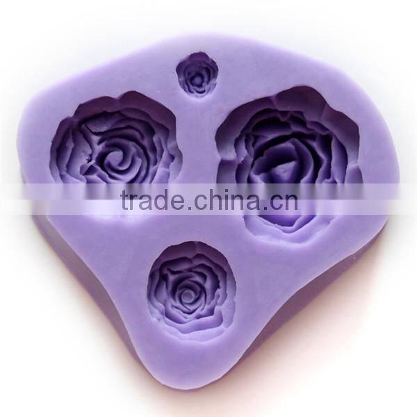 3D Silicone Candy Fondant High Quality Veined Cake Decoration Flower Silicone Molds