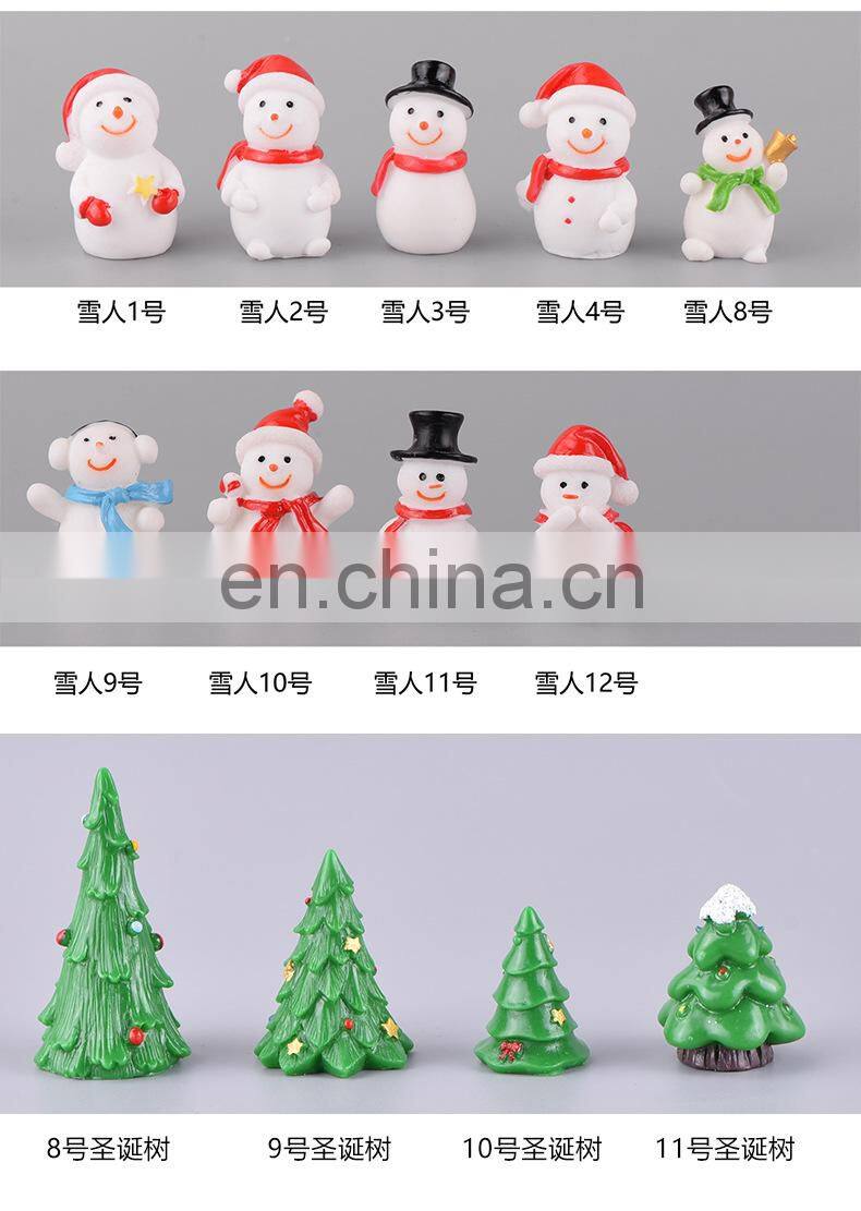 Christmas Resin Elk Santa Claus Ornaments Merry Christmas Decoration For Home Figurines Miniatures 2023 New Year Xmas Box Decor