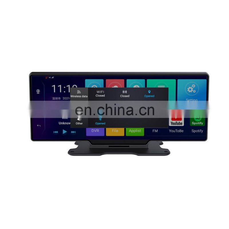 Car Surround Panoramic 4G android system car camera 10.26inch 1080P navigation gps DVR driving recorder with Smart Touch screen