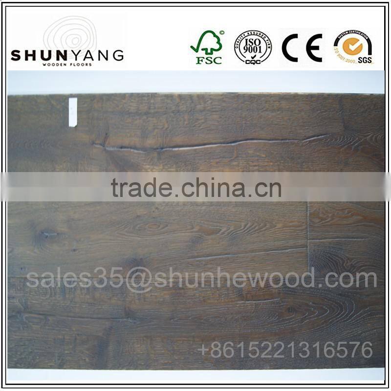 Antique Solid Engineered Smoked Oak Wood Flooring& Natural Oak Parquet Floors