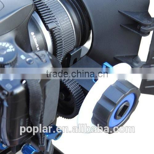 Poplar Dslr rig kit Support Mount Rig+Hand Grip+Follow Focus+Matte Box+C Shape Support Cage+Top Handle For DV HDV HD Camcorder D