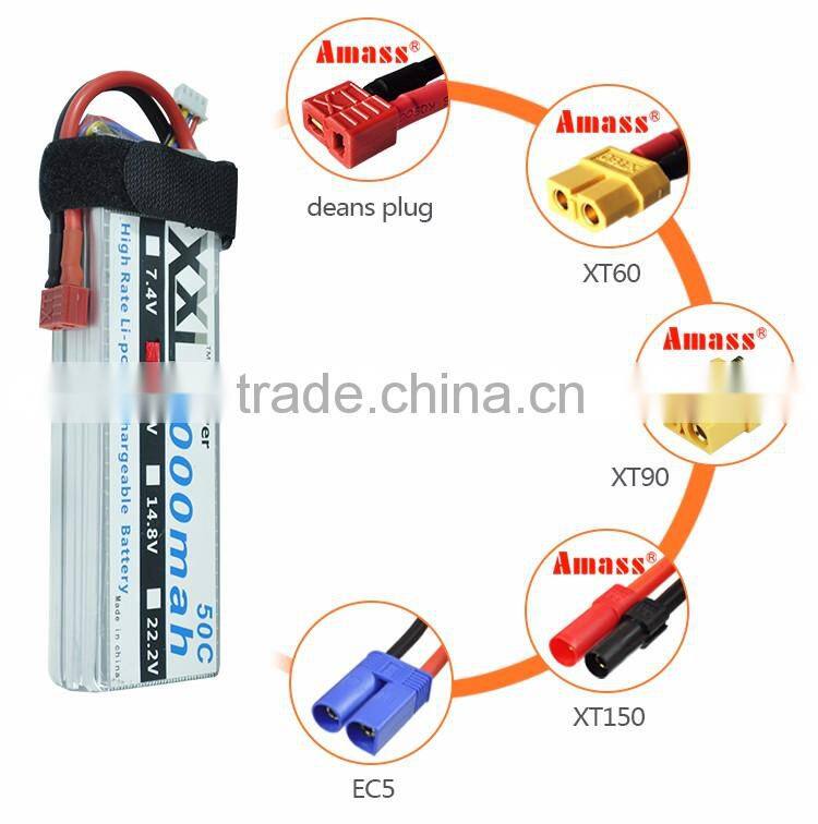 XXL 5000mah 11.1V lipo battery with Universal Plug System
