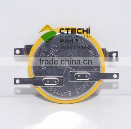lir3048 170mah rechargeable button battery li-ion battery 3.7v
