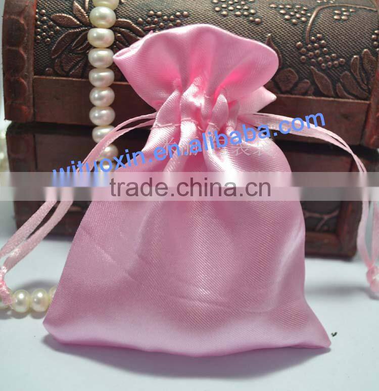 satin silk fabric for bag / cosmetic pouch / jewelry pouch