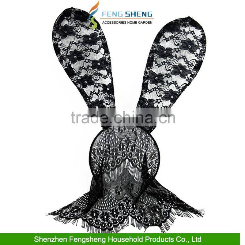 Halloween Costume Party Rabbit Bunny Ears Headband With Lace Eye Mask