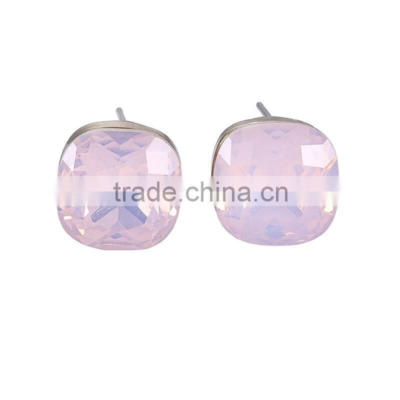 2016 Sunnmer Tropical Style Fashion Cheap White Crystal Stone Stud Earring Pack