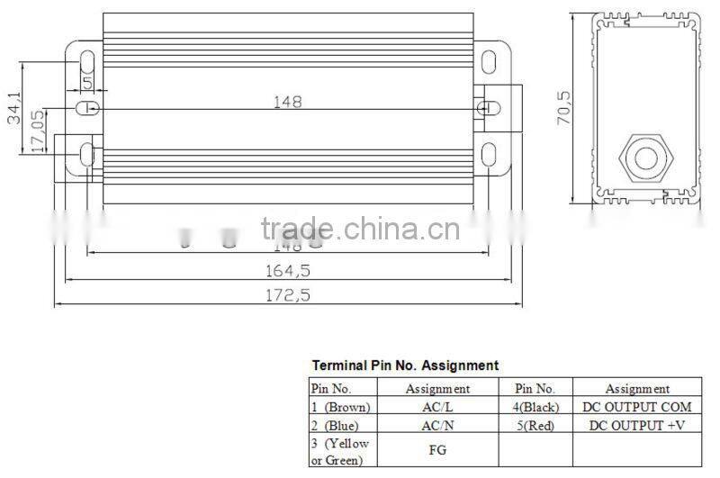 Constant voltage 60w 12v dc input atx power supply with CE RoHS