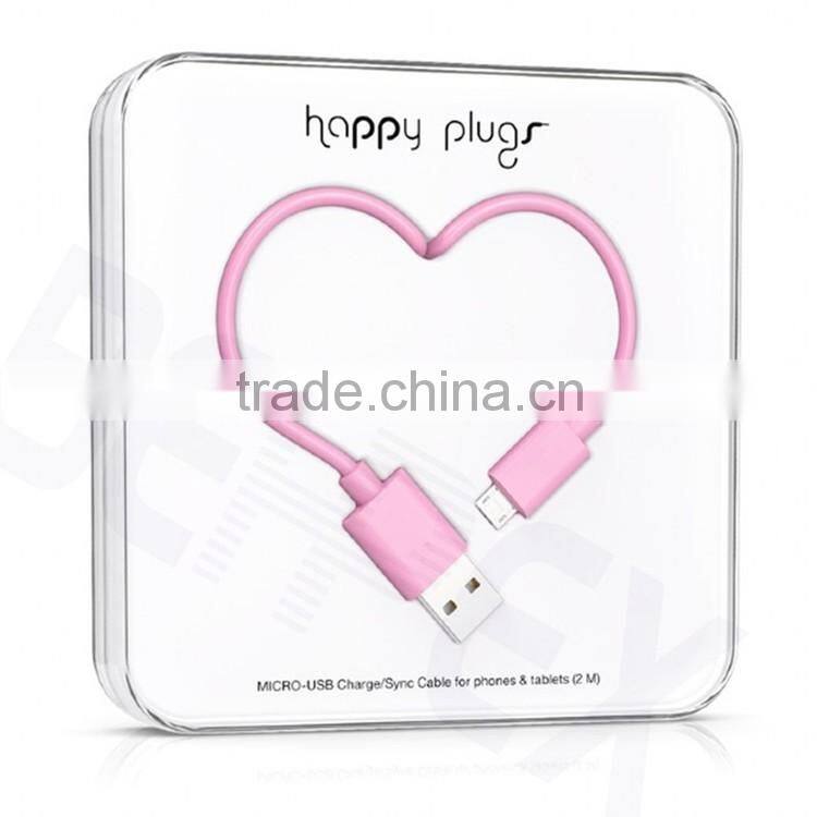 Happy Plug Design Micro USB Data Chargeer Male for Samsung