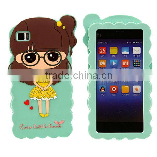 For xiaomi Mi3 mobile phone case Cute girl Cartoon silicon soft case