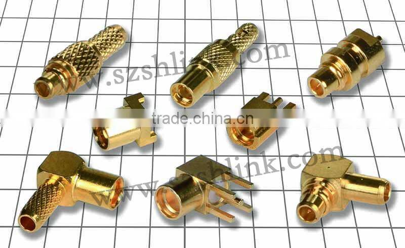 mini MMCX jack Right Angle Connector Crimp/Solder Attachment For RG174, RG316,