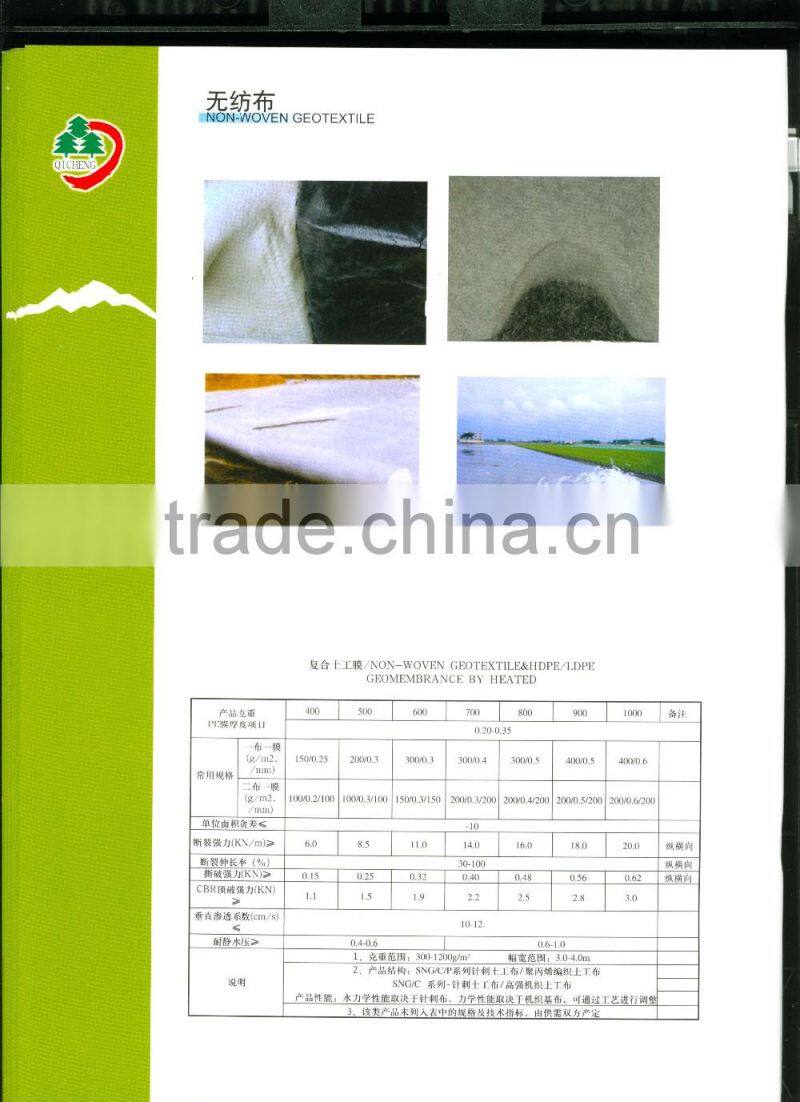 thermally bonded non woven geotextiles