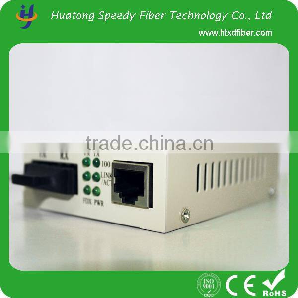 Fiber media converter 10/100base-TX cable to 100base-FX multi-mode fiber optic