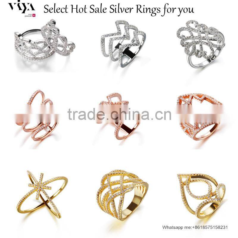 2015 Newest Autumn Sterling Silver Ring CZ and jewelry 925 silver and new fashion silver ring