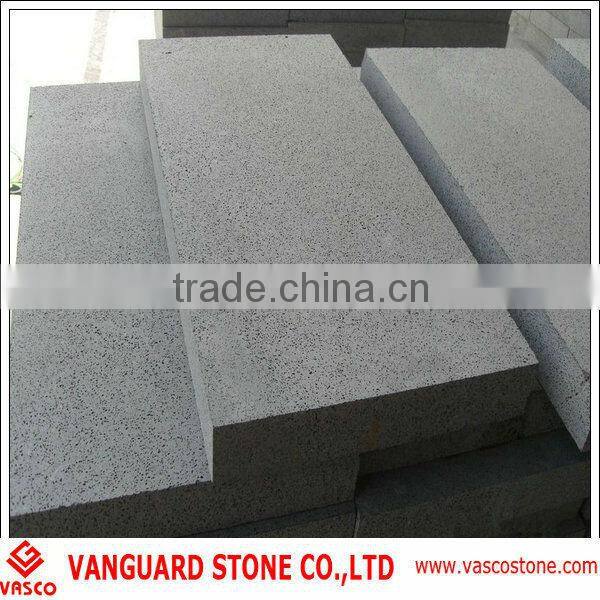 Natural black garden lava stone
