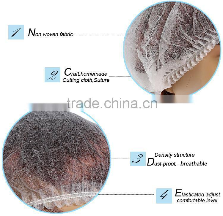 dental pleated blue disposalbe mob cap