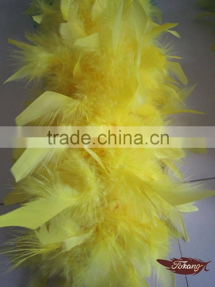 Wholesale Feather Boas And Rainbow Sectioned Turkey Feather Boa For Wedding Supplies