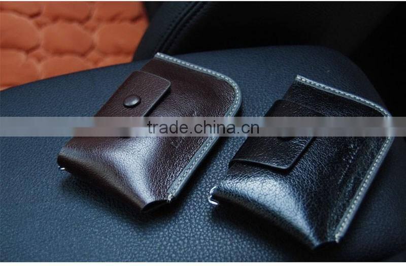 Customized LOGO Promotional Gift Genuine Leather Car Key Holder Case Wallet