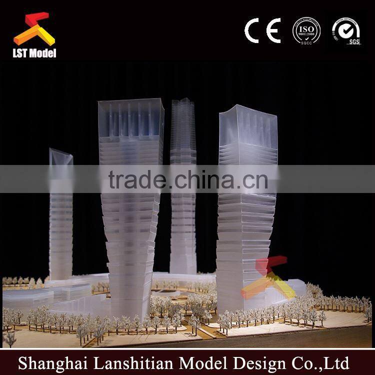 Five-star Office building model with light systerm,3d building models