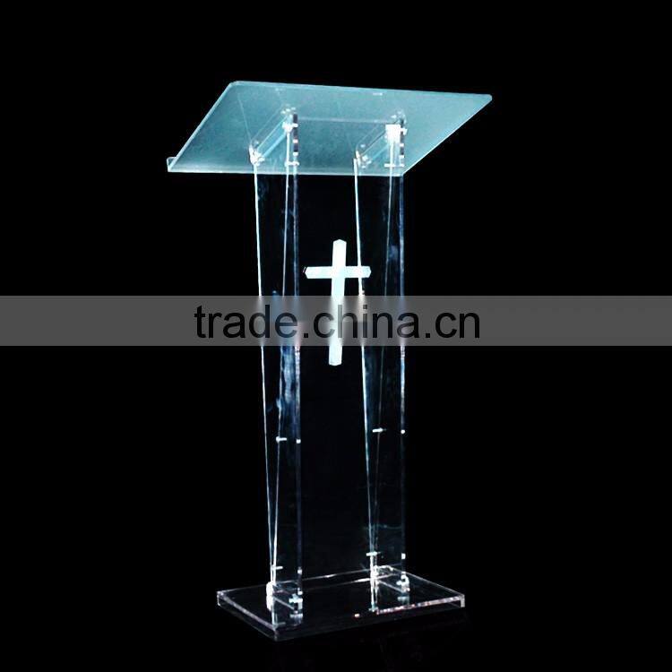 high-grade clear plexiglass acrylic church pulpit