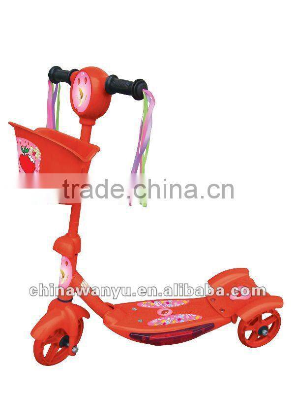 3 wheel kids pink scooter