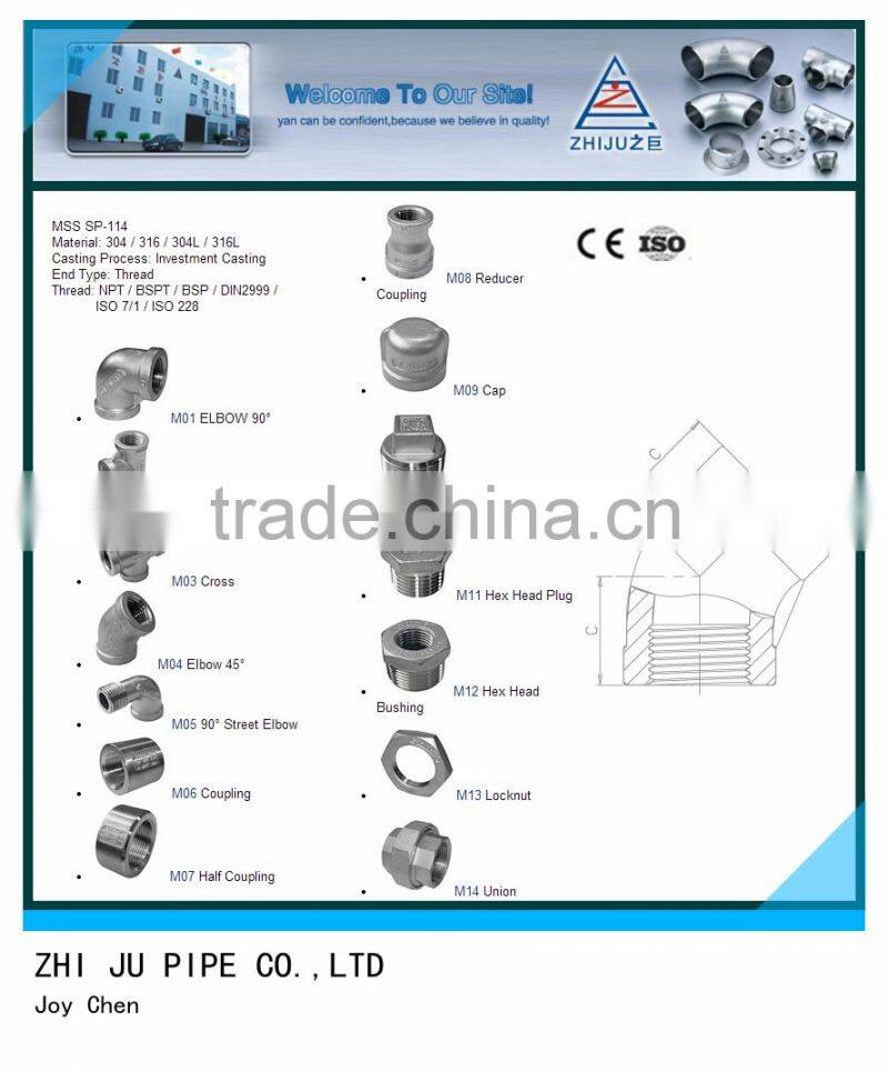 Threaded Fitting Stainless Steel Hex Head Plug