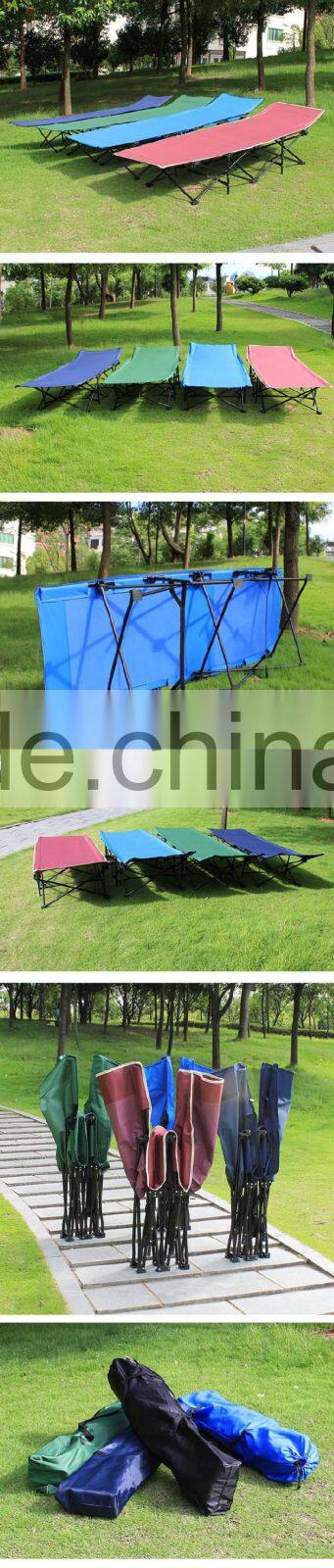 Outdoor portable folding military bed