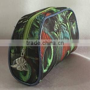 All over printing zipper cosmetic pouch