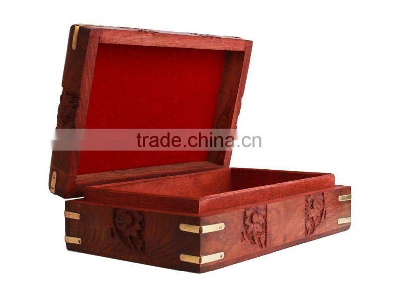 wholesale custom cheap factory flocking jewelry box
