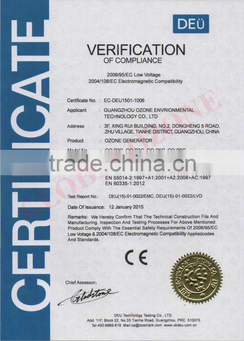 Factory sale patent corona discharge ceramic tube ozone generator spare parts