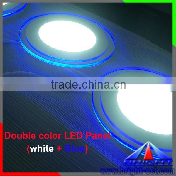 White+Blue Double Color Best LED Panels,8+4W LED Panel Hersteller,Round Dimmable LED Panel Light