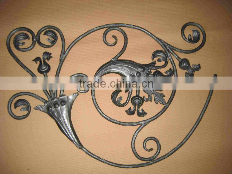 Top-seling hand forged wrought iron gate parts LB06-F-F-0035