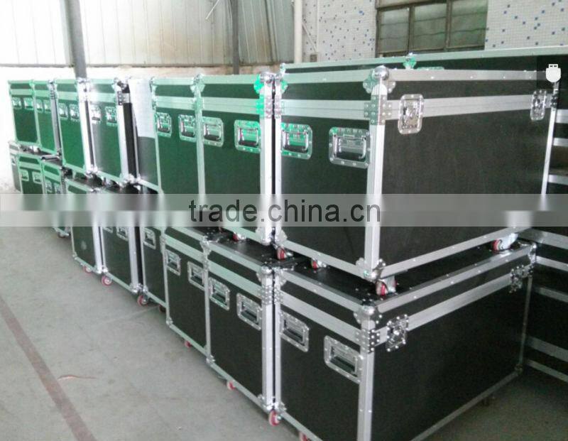High quality aluminum moving head flycase with wheels