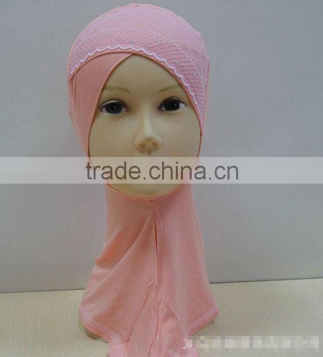 C032 new style lace criss-cross ninja inner underscarf,full underscarf to cover neck