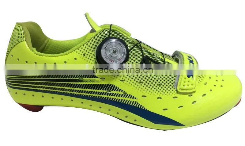 2016 OEM men's carbon road cycling shoes bike shoes with ATOP metal micro adjustment buckle compatible