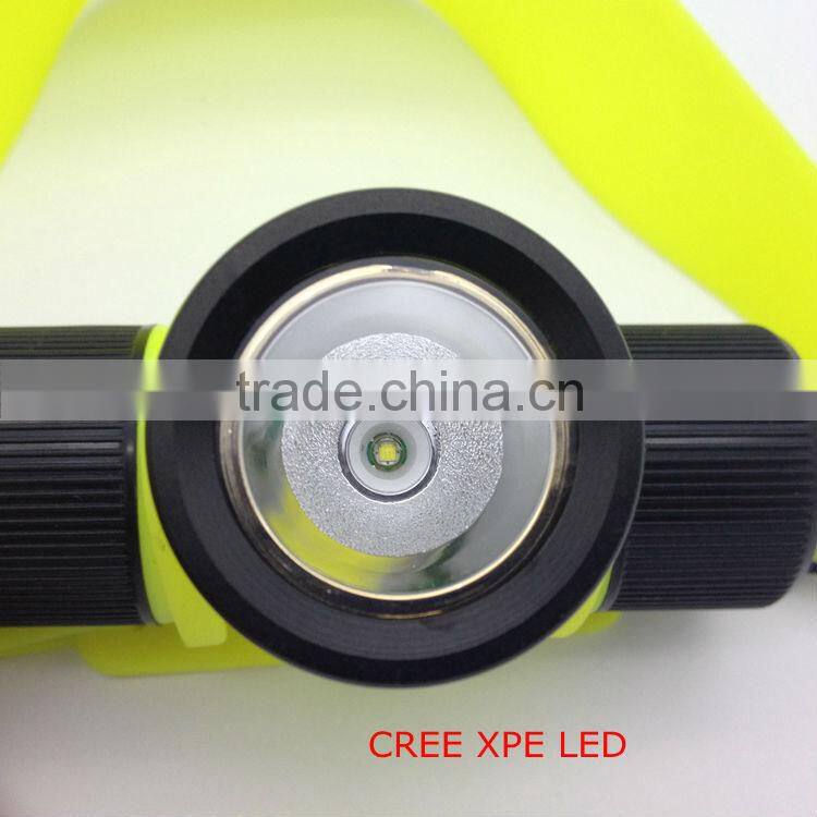 3W waterproof IPX8 diving led headlamp