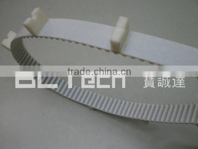 PU timing belt coated with special cleats