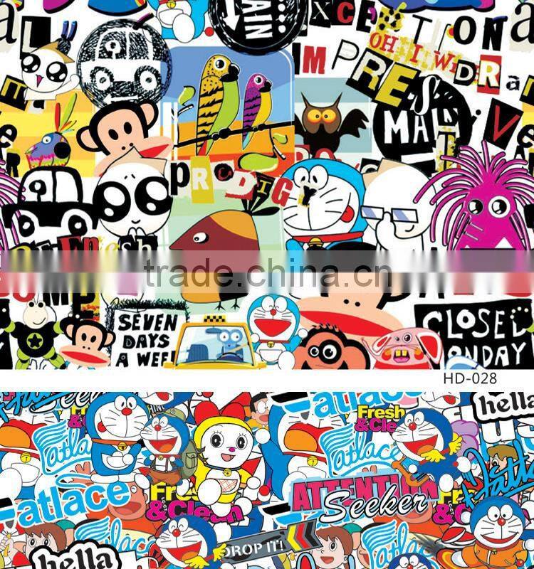 HD-034 CARLIKE Air Bubble Free Easy Clean Car Wrap Bomb Sticker Auto Body Color Sheet