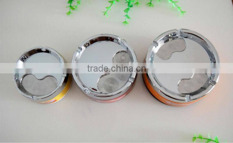 Colored Closed Cover metal ashtray/steel ashtray/cigar ashtray