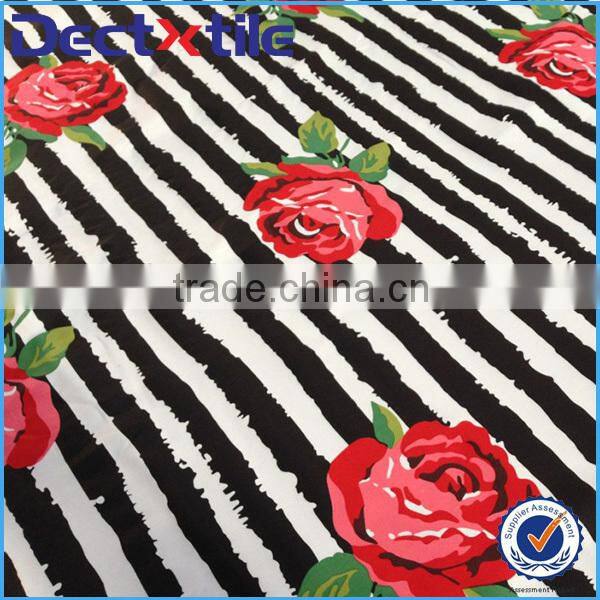 Zebra print pongee waterproof fabric fashion umbrella pongee fabric for women