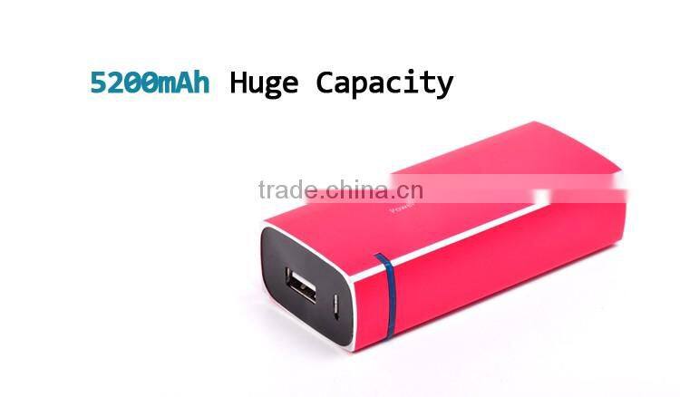 Metal fashion OEM Customized Logo5200mAh power bank , manufacturer price power banks