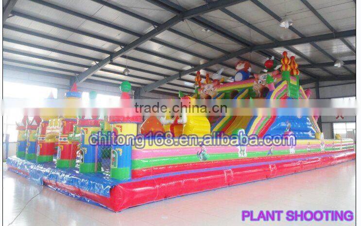 popular adult bouncy castle, inflatable castle with slide