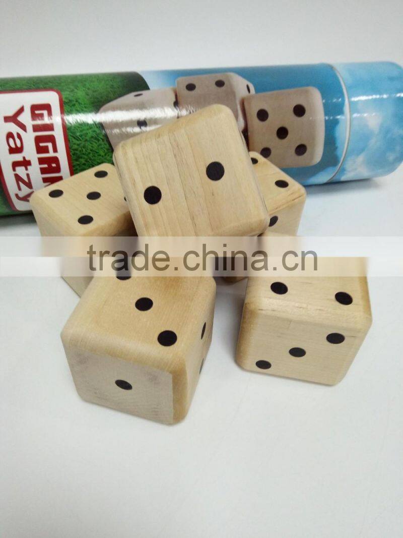 Wooden dice giant yatzy