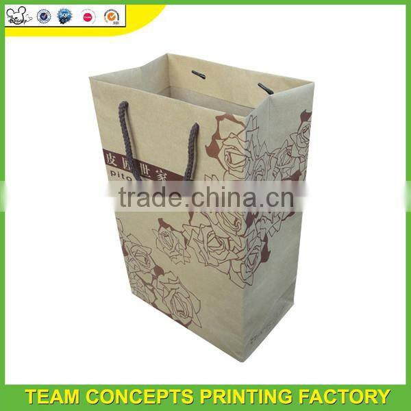 Factory wholesale paper shopping bag brand name