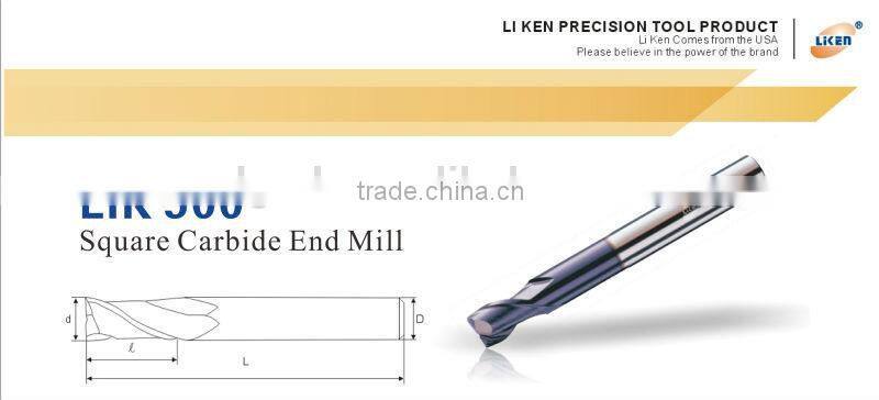 solid carbide double straight flute end mill for MDF