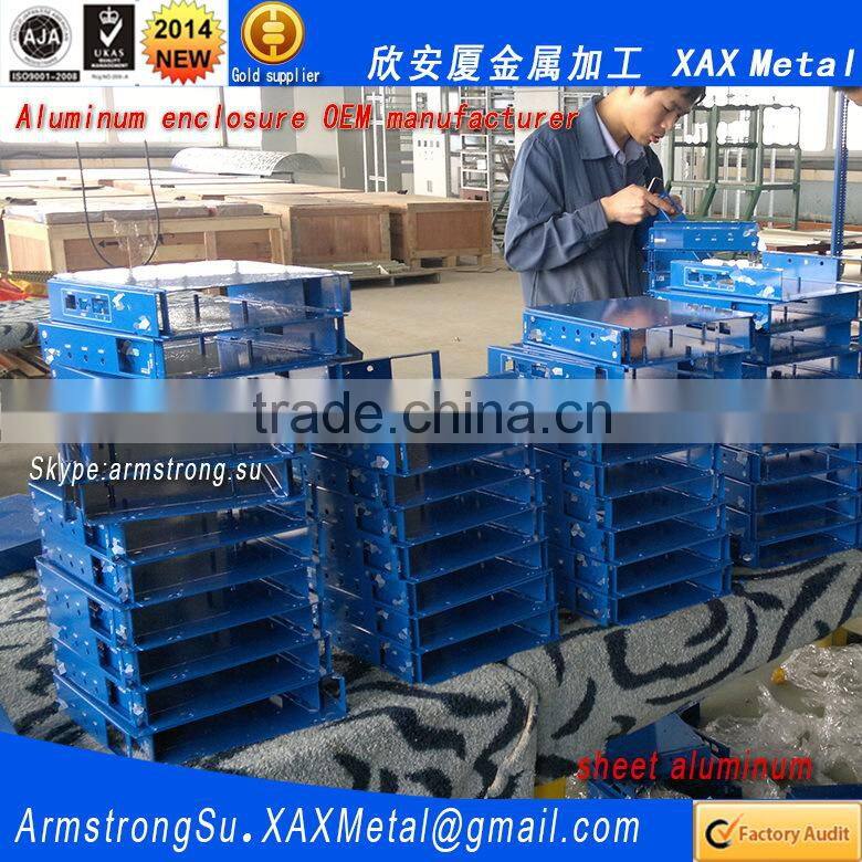 XAX14Alu OEM ODM customized laser cut bend weld sheet aluminum electric cabinet outer