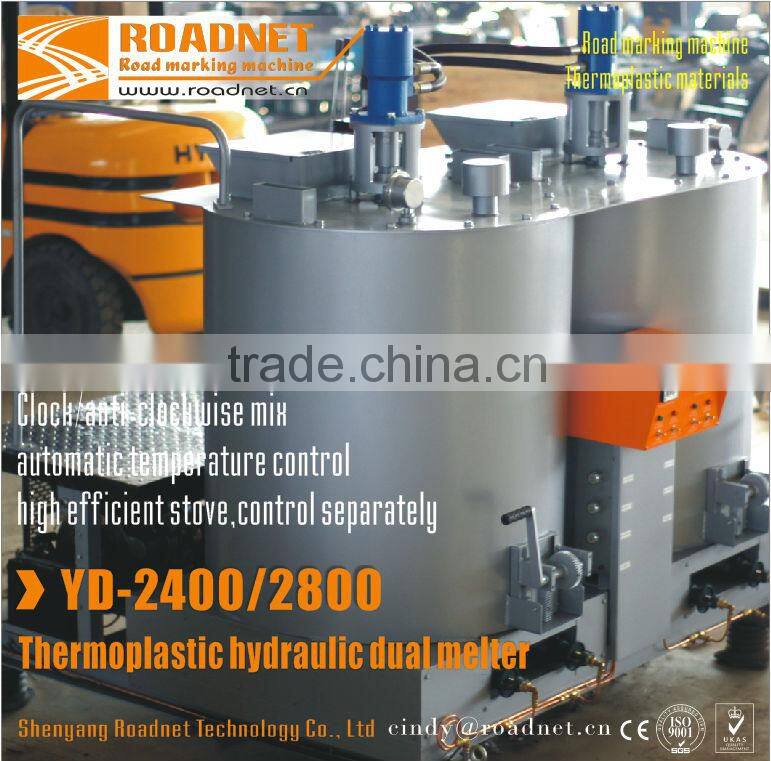Double cylinder thermoplastic pre-heater/ machinery for road marking paint