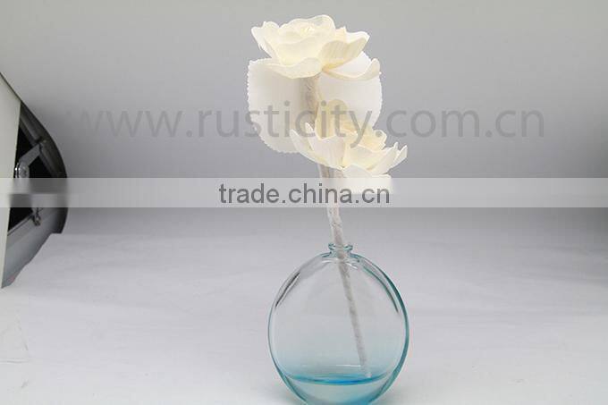 Fashion design customized oil diffuser shaped clear glass jar reed diffuser