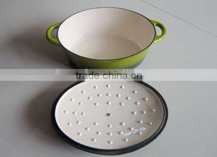 colorful enamel cast iron cookware set